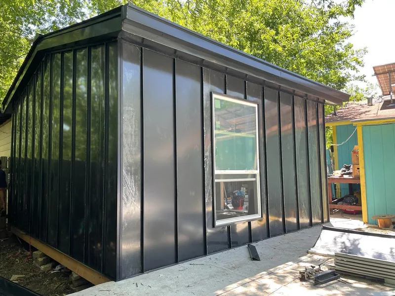 Black standing seam metal wall panels for Metal Roof Installation in Cherry Hill